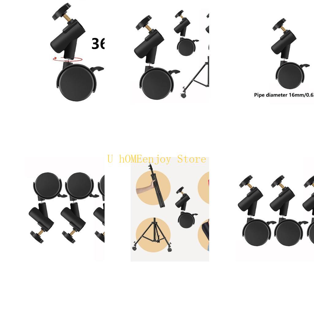 Photography Lighting System - B0KF 3 Buah Kastor Dudukan Lampu