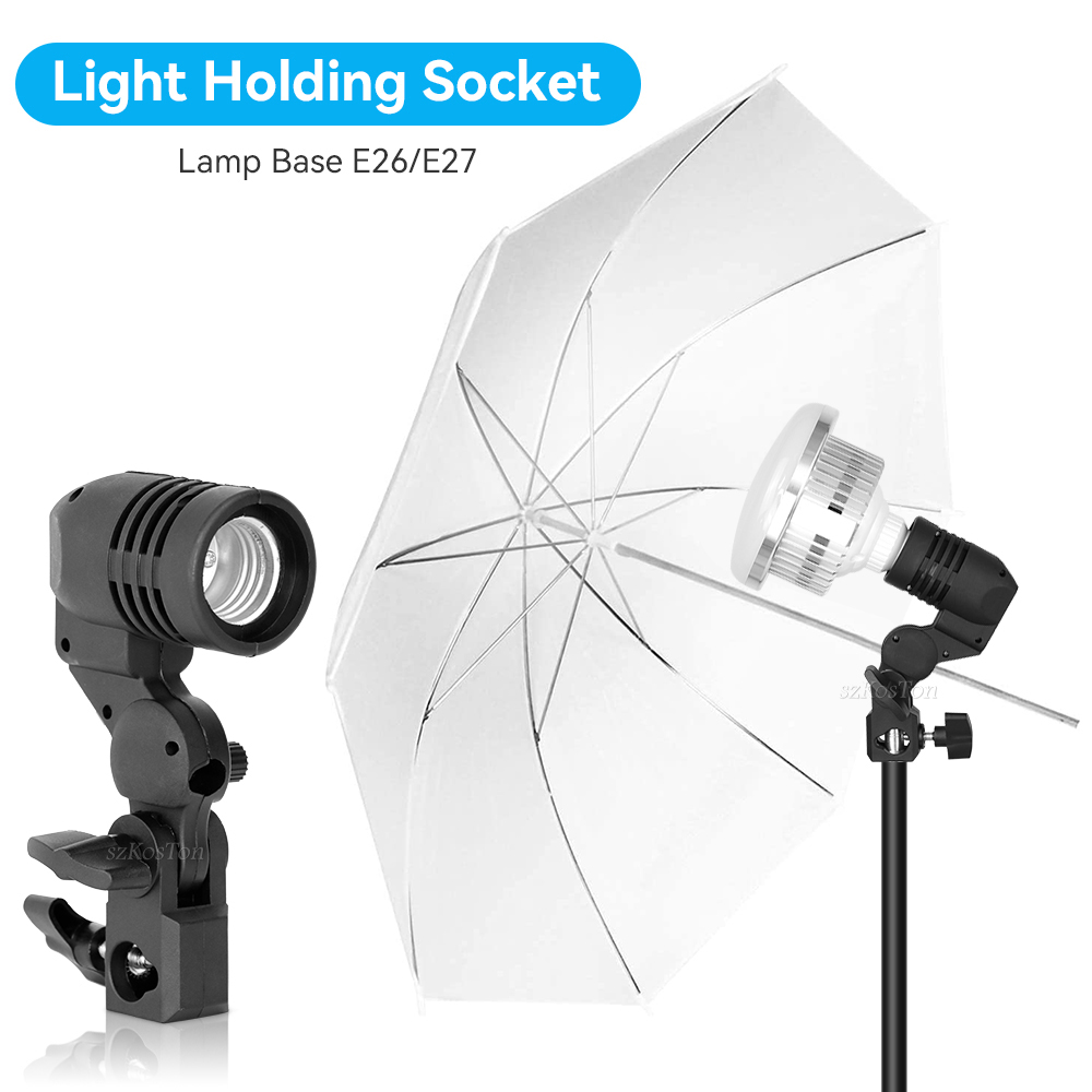 Photography Lighting Product - Dudukan bohlam kepala tunggal, 2 buah/1