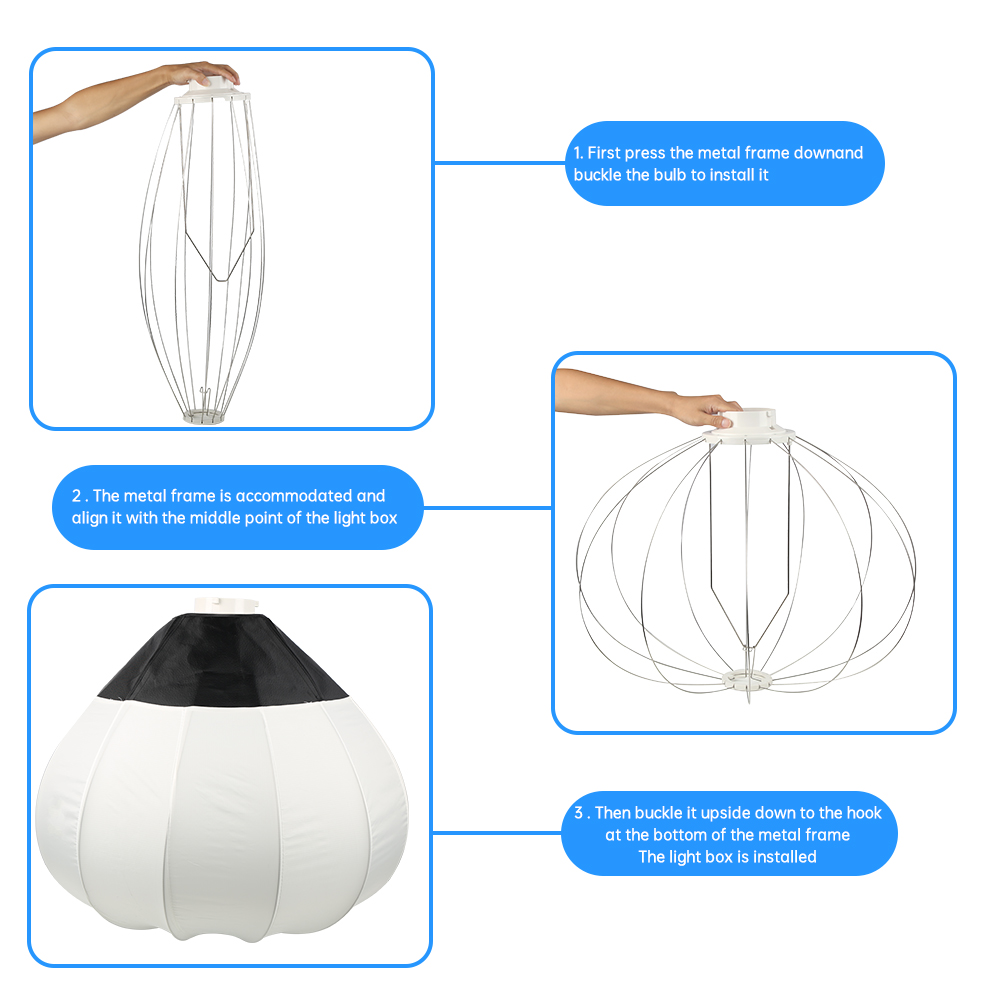 Globe Modifier Round - Softbox Globe Lantern 65cm, Mount Bowens