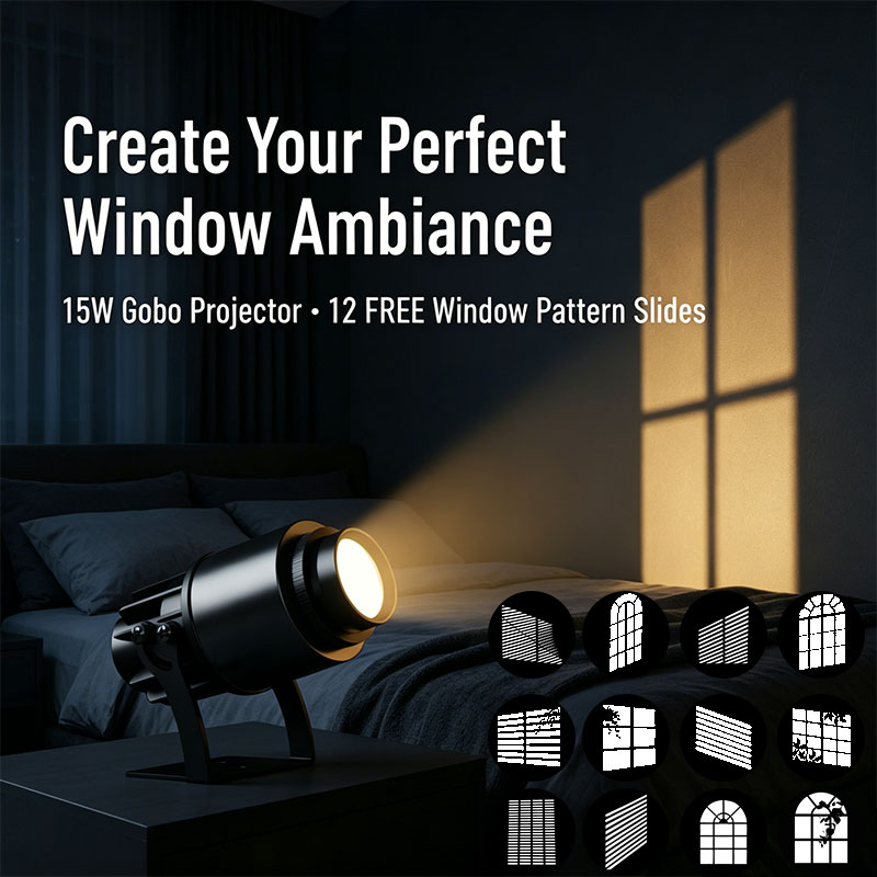 Photography Lighting No Shadows - Lampu Proyektor Gobo Jendela 12 Cakram