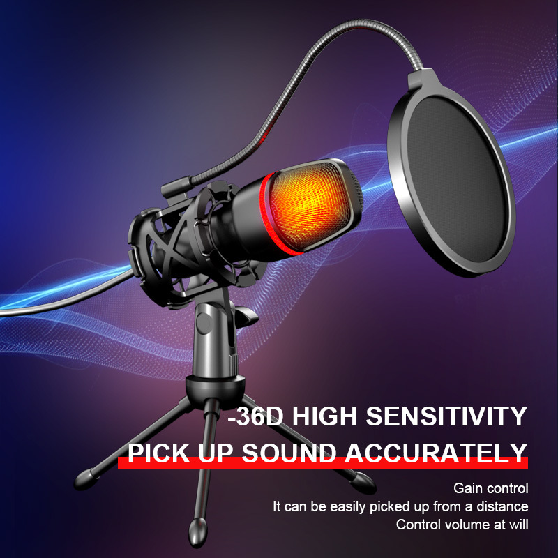 Photography Lighting System - Kit Mikrofon Kondensor Kardioid USB Profesional
