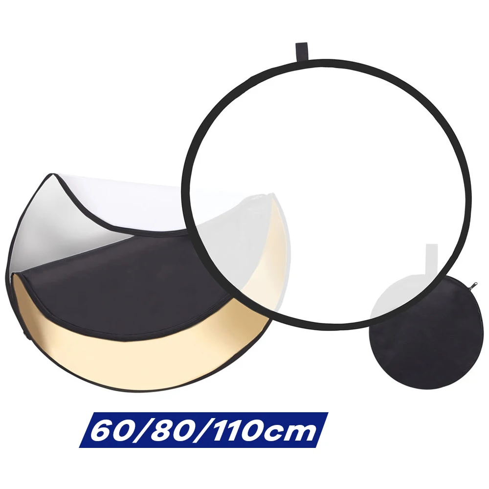 Photography Lighting Meter - 60/80/110cm 5-in-1 Diska reflektor bundar dapat