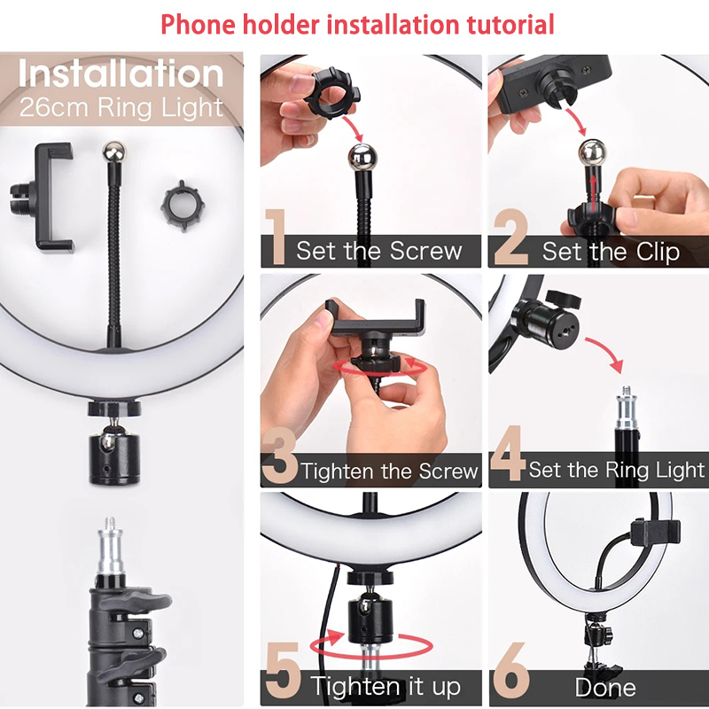 Lampu Cincin Selfie 16/26/33Cm - Photography Lighting Product ulasan dan harga