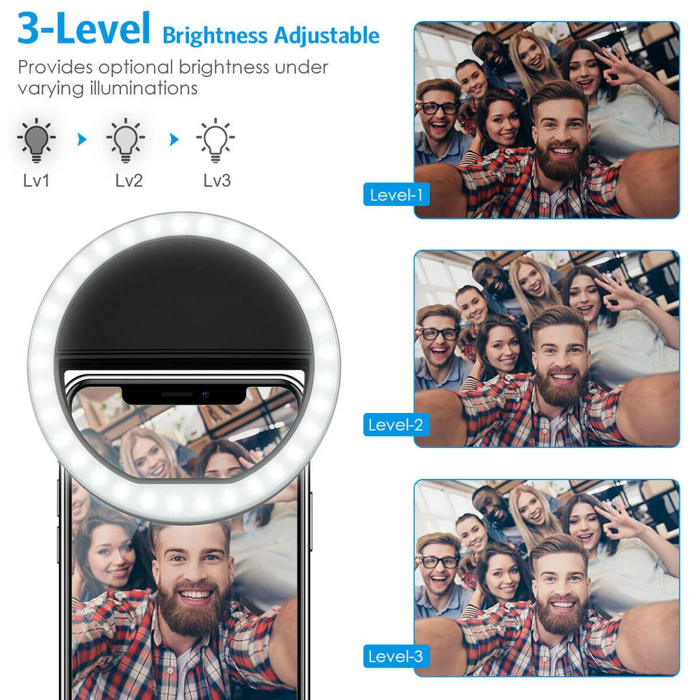 Lampu Cincin Selfie Clip On Is - Photography Lighting Portable ulasan dan harga