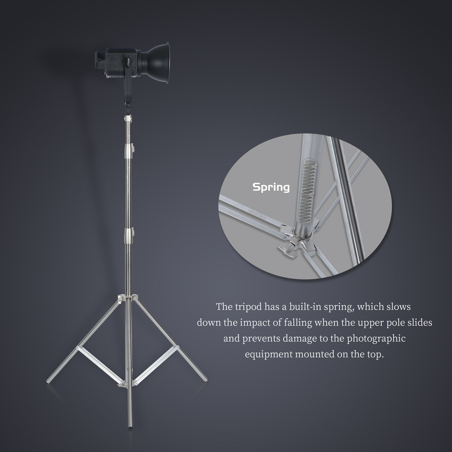 SH 2.8M dudukan lampu baja tah - Photography Lighting Box ulasan dan harga