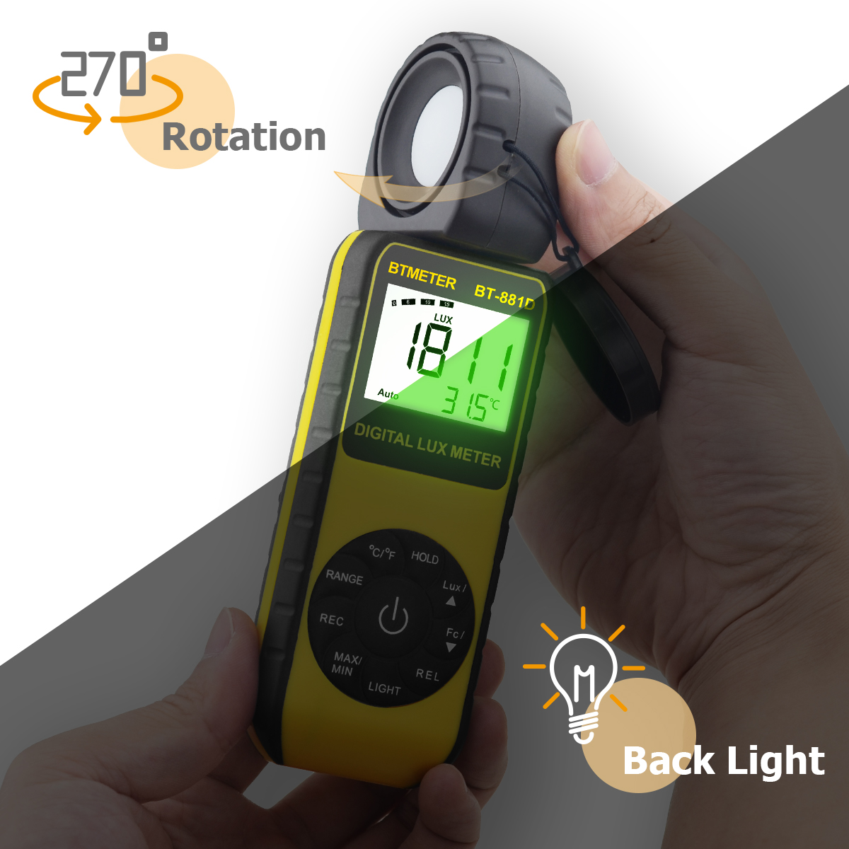 Pengukur Lux Digital 400.000 L - Photography Lighting Meter ulasan dan harga