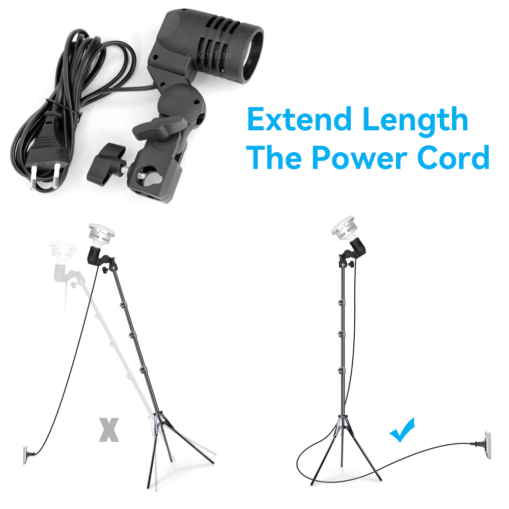 Dudukan bohlam kepala tunggal, - Photography Lighting Product ulasan dan harga