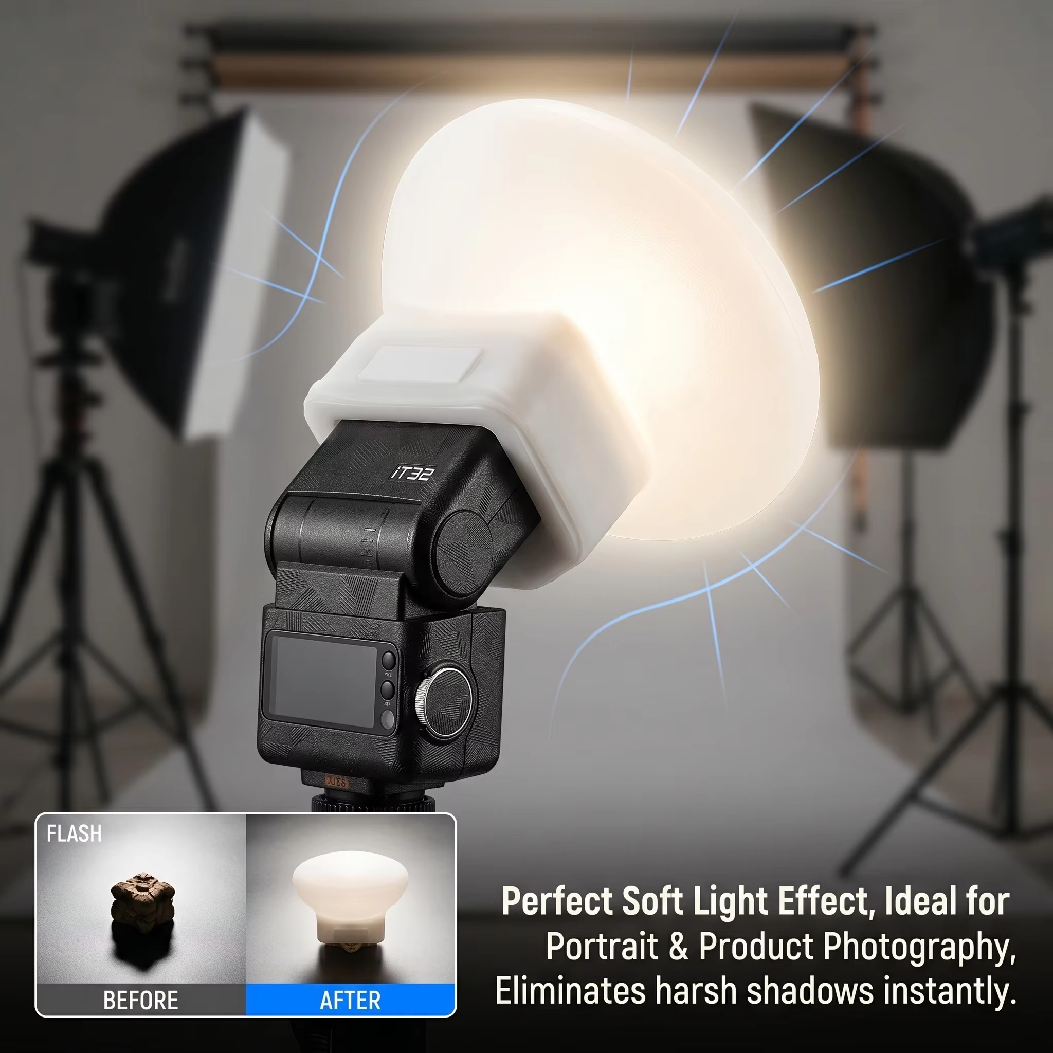 Penutup Diffuser Flash Silikon - Photography Lighting No Shadows ulasan dan harga