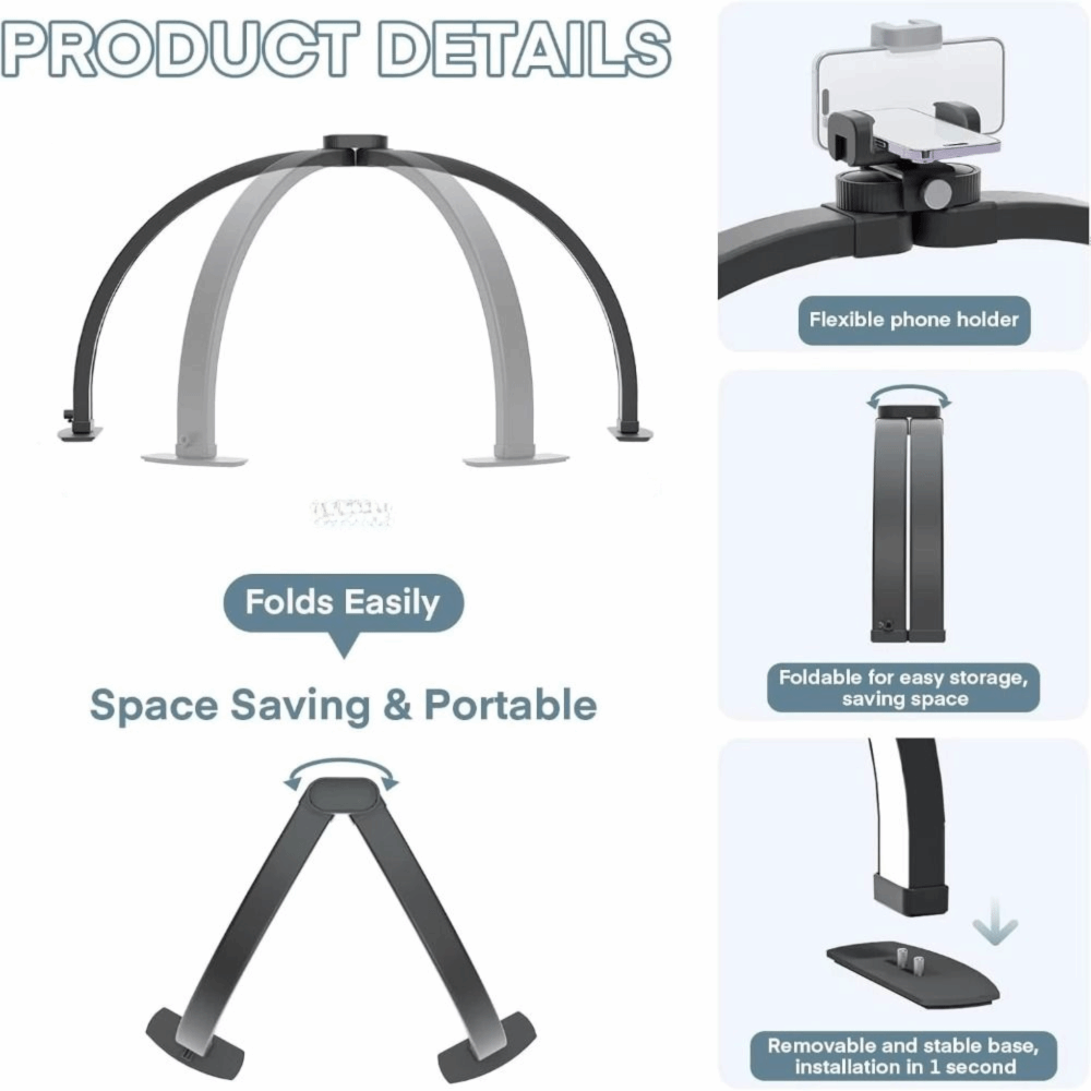 Lampu Kuku Setengah Bulan yang - Photography Lighting No Shadows ulasan dan harga