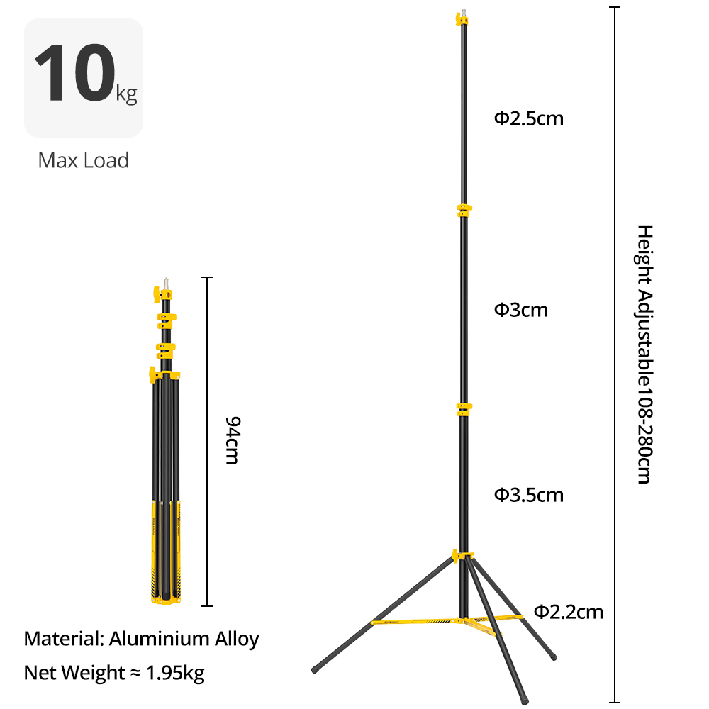 AMBITFUL GM280Y 280cm Penyangg - Photography Lighting Box ulasan dan harga