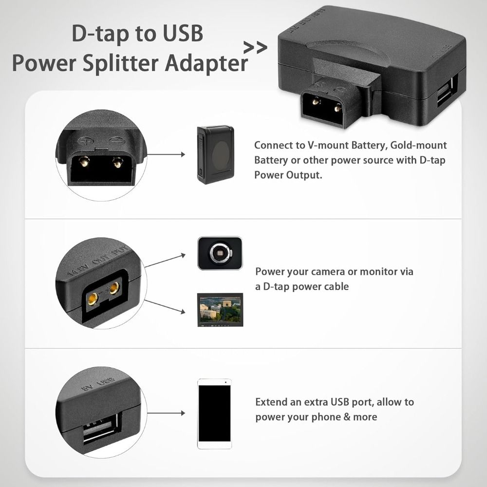 Adaptor D Tap ke USB 11V-17V 5 - V Mount Battery ulasan dan harga