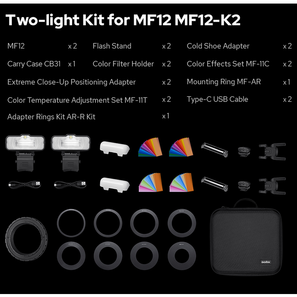 Godox MF12-K2 Macro Flash 2 Li - Photography Lighting Kit Godox ulasan dan harga