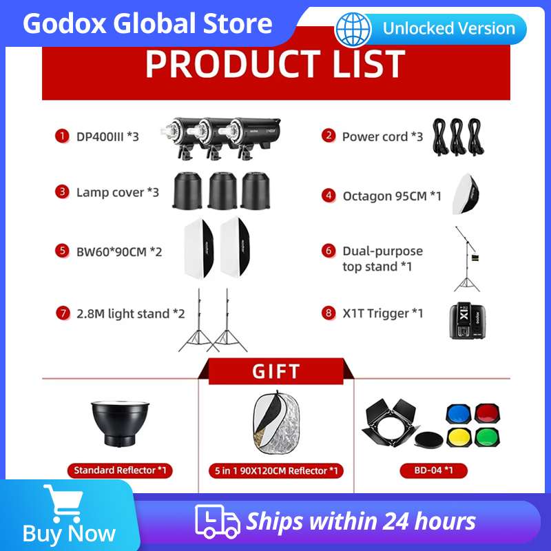 1200W Godox DP400III DP400III- - Photography Lighting Kit Godox ulasan dan harga